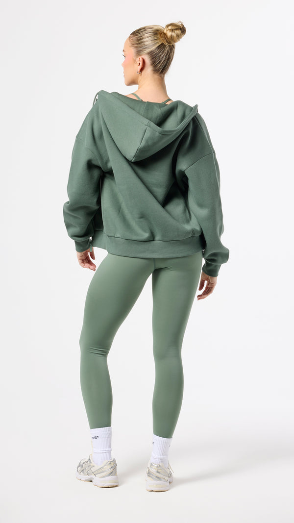 Relaxed Fleece Boyfriend Zip-Up - Vista alternativa