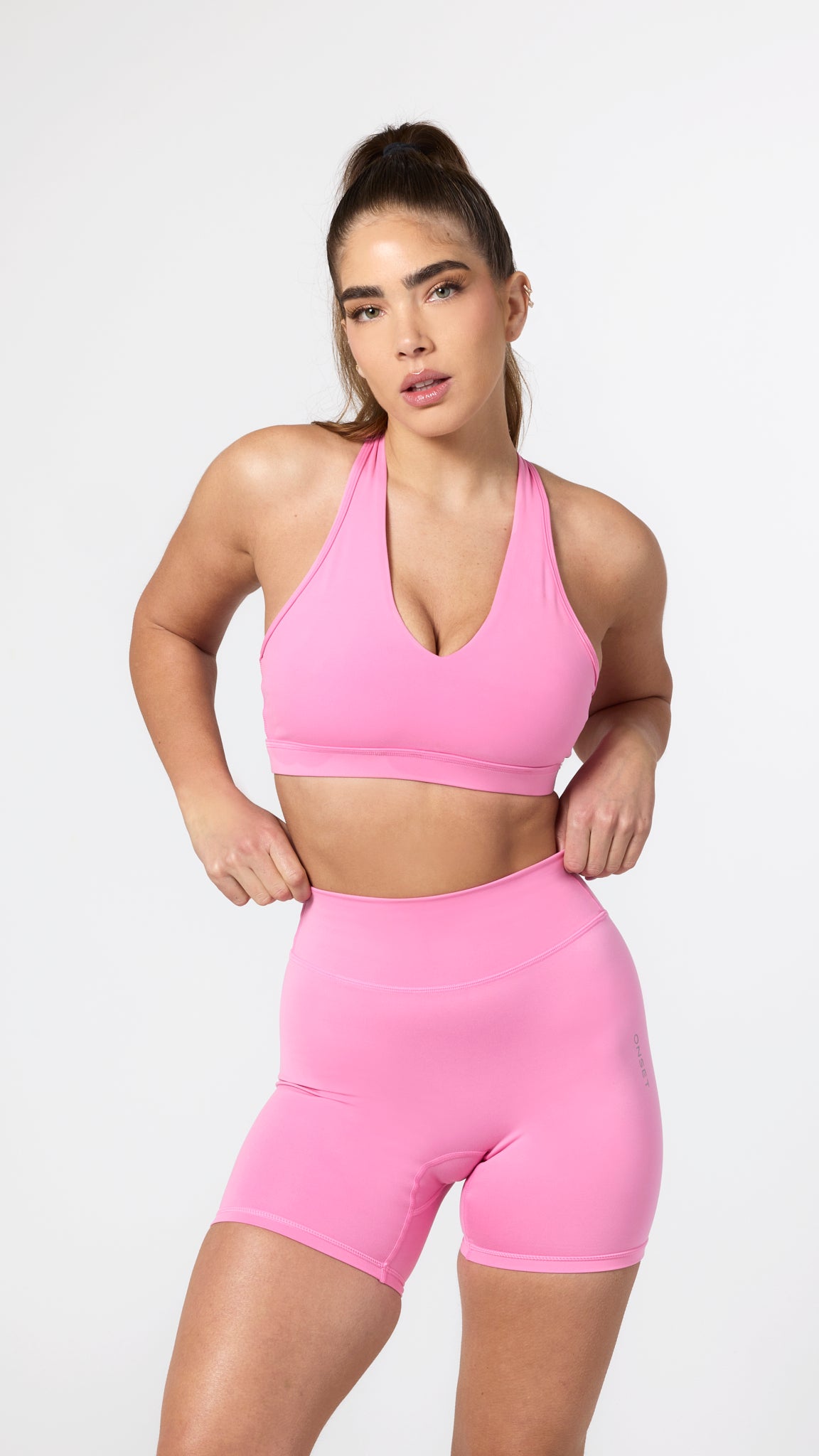 Cherry Pop V- Neck Sports Bra